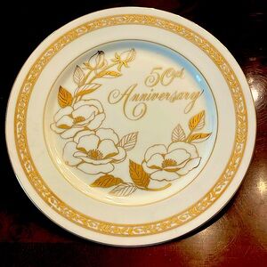 50th anniversary china plate